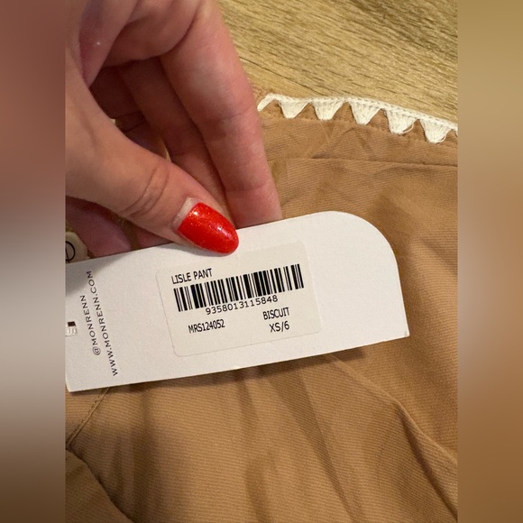 NWT MON RENN LISLE PANT IN BISCUIT - Picture 5 of 11